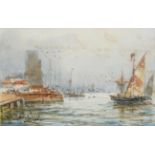 Thomas Bush Hardy (1842-1897) London Docklands Signed and dated 1889, inscribed verso,