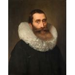 Attributed to Johannes Cornelisz Verspronk (1600/3-1662) Dutch Portrait of a gentleman in a large