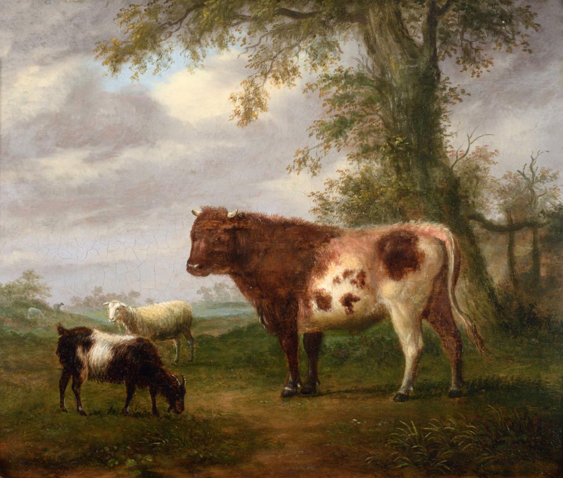 George Vincent (1796-1831) Cattle at rest in a river landscape Oil on panel, together with a - Image 3 of 6