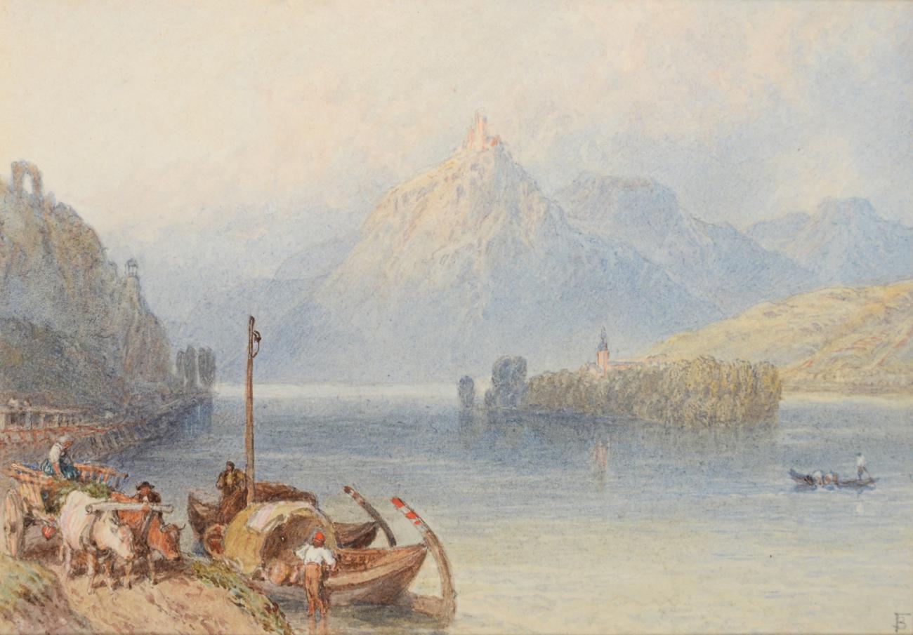 Myles Birket Foster (1825-1899) ''Drachenfels'' ''Bishop Hattos Tower and Bingen'' Signed, - Image 2 of 7