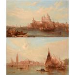 Alfred Pollentine (1836-1890) ''The Ducal Palace, Venice'' and ''The Dogana'' Both signed and