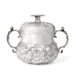 A Charles II Provincial Silver Twin Handled Porringer and Cover, Marmaduke Best, York 1674, the