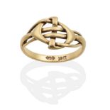 A Ring, Designed by Archibald Knox for Liberty & Co, model number 4055, of interlocked Celtic scroll