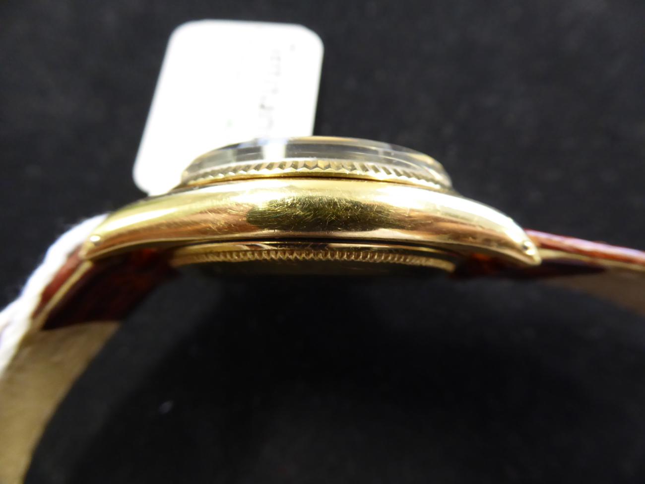 An 18ct Gold Automatic Centre Seconds Wristwatch, signed Rolex, Oyster Perpetual, Officially - Image 4 of 8