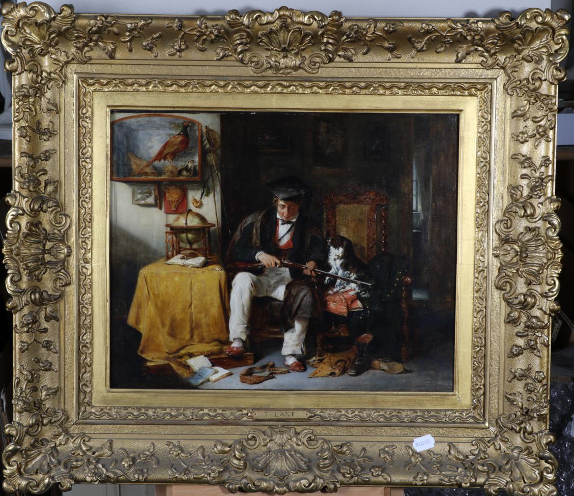 Attributed to Theodore Lane (1800-1828) A sporting student Oil on canvas, 40cm by 50cm - Image 2 of 3