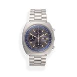 A Stainless Steel Electronic Calendar Chronograph Wristwatch, signed Omega, Chronometer f300 Hz,