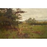 Owen Bowen (1873-1967) ''A Yorkshire Landscape'' (Possibly Otley) Signed and dated 1890, oil on