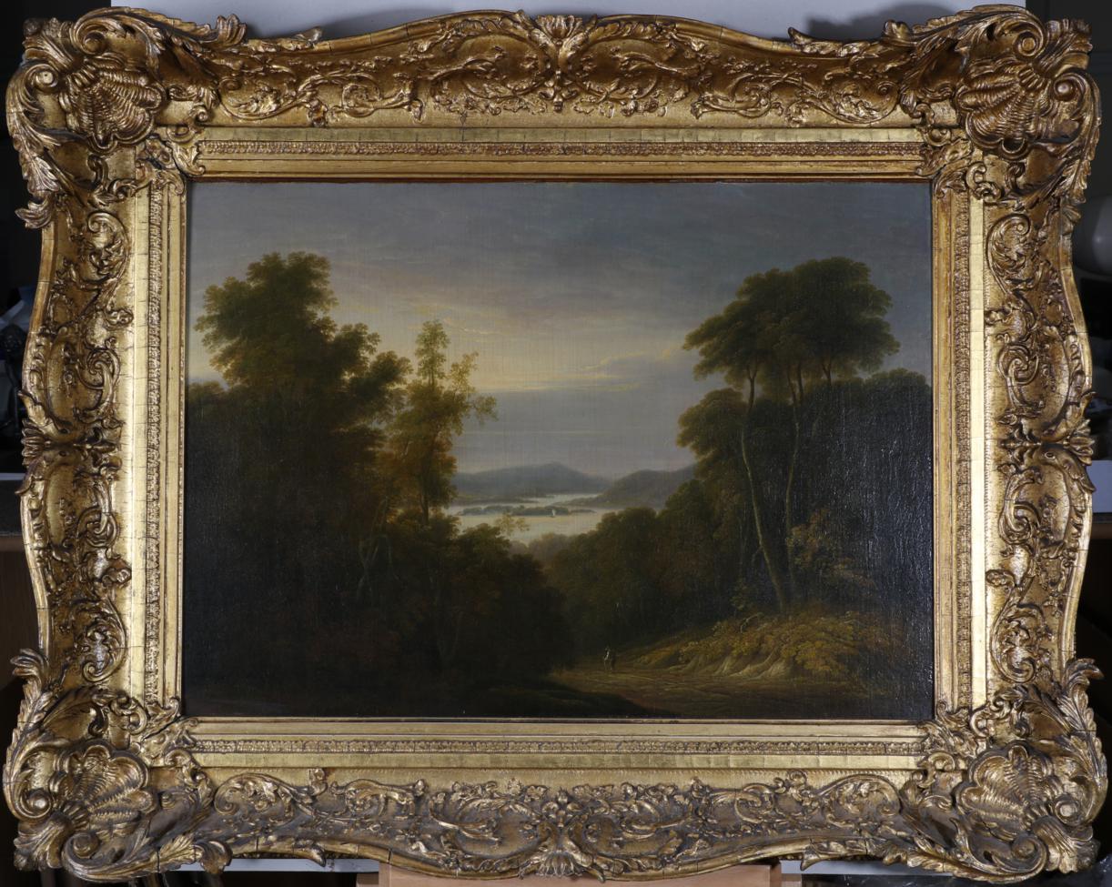 Attributed to Julius Caesar Ibbetson (1759-1817) A view of Lake Windermere Bears signature, oil on - Image 2 of 3