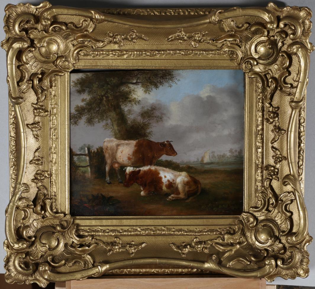 George Vincent (1796-1831) Cattle at rest in a river landscape Oil on panel, together with a - Image 4 of 6