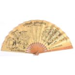 An Early 20th Century Fan, produced with a programme for a Comedy, ''Le Prince Consort'',