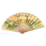 Compagnie Des Chemins De Fer De L'Ouest'', A 3rd Quarter 19th Century Fan, advertising the various