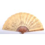 The Annual Ball at Saint Cyr, held on February 27th 1909, A Fan,The paper leaf, mounted à l'Anglaise