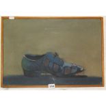 C. Stanton (XX) oil on canvas study of a man's shoe