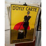 Four original theatre posters by Dudley Hardy for D'Oyly Carte "Yeoman of the Guard", printer