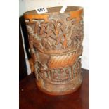 Chinese carved bamboo brush pot (A/F)