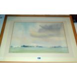 Watercolour of Swanton Morley airfield, Norfolk, signed and dated