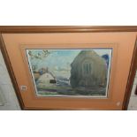 Arthur Knighton-Hammond (1875-1970) watercolour of Pendormer Church, signed