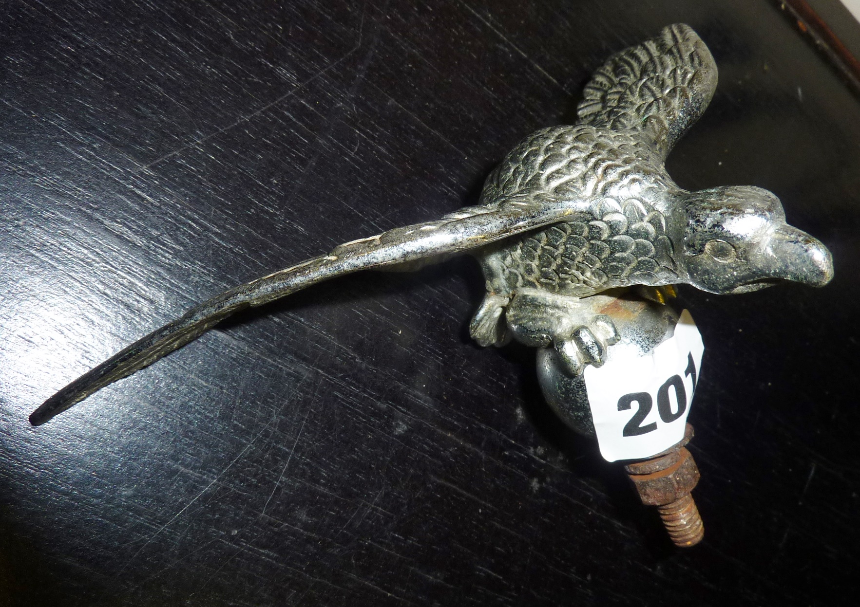 Vintage Desmo of Birmingham chrome eagle car mascot