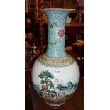 Chinese Republic "horses of mu wong" vase, 56cms high