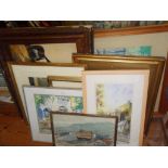 Good assortment of watercolour and other framed paintings (some prints)