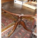 Georgian mahogany snap-top tripod table