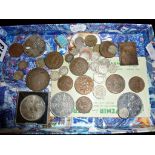 Assorted coins and commemorative items - some silver