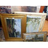 Eight assorted oil & other paintings