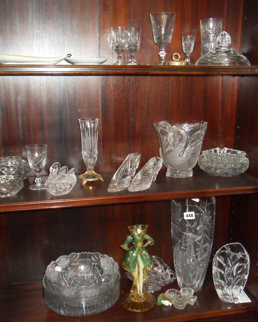 Quantity of assorted cut glassware