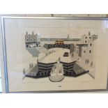 Julian Trevelyan (1910-1998) lithograph no. 10/100 "Camden Lock"!, 15" x 20", signed lower right