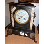 Victorian marble mantle clock by Rumbold of Salisbury