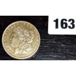 1891 Morgan silver US Dollar coin