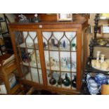 Glazed oak display cabinet