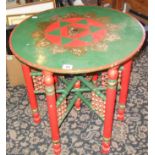 Painted wood round table