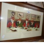 Colour print after Harry B. Neilson titled "Mr Fox's Hunt Breakfast on Xmas Day"