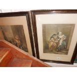 Set of twelve large colour engravings after F. Wheatley R.A. of "Cries of London"