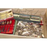 Box of assorted cutlery