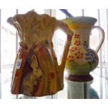 Art Deco Burleigh Ware wheatsheaf jug, and another Art Deco jug