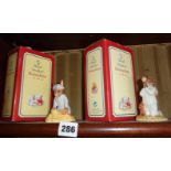 Four Royal Doulton Bunnykins, two boxed - Judge Bunnykins and Sundial Bunnykins and two unboxed -