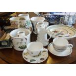 Large collection of assorted Portmeirion Botanic Garden plates, vases, planters etc