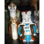 Royal Crown Derby, two Royal Cats, Persian and Siamese