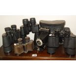 Five pairs of binoculars & a Brownie bellows camera