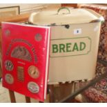 Enamel bread bin & "Butter prints & Moulds" by Paul Kindig
