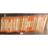 Thirty-three old Penguin paperback novels (orange)