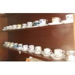 Collection of twenty-two English & Continental, early 20th c. bone china coffee cans & saucers