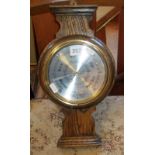 Oak cased aneroid barometer