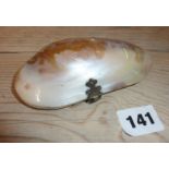 19th c. polished mother-of-pearl coin purse