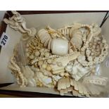 Quantity of assorted carved bone and early 20th c. resin jewellery
