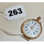 9ct (9k) gold ladies pocket/wrist watch (not working)