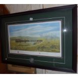 Signed colour print by James Lumbers titled "The March West", signed in pencil, with inset