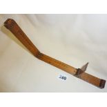 Edwardian shoe salesman's portable folding boxwood foot measurer